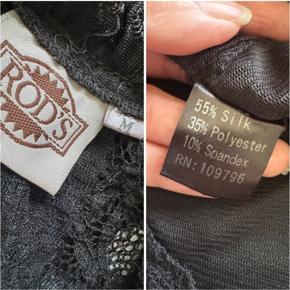 Rods Fairy Goth Renaissance Sheer Lace Long Sleeve Black Cardigan Size Medium - Picture 13 of 13